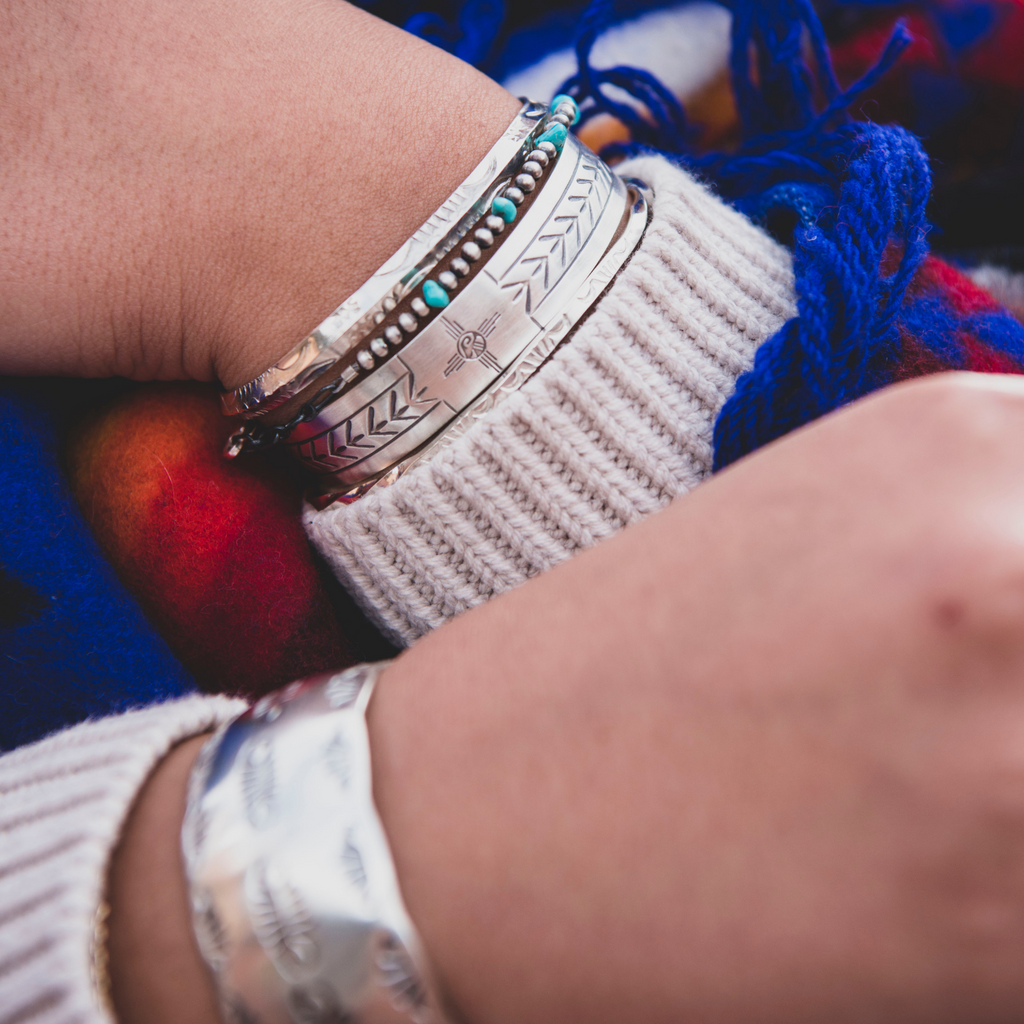 Southwest Stacking Bracelets with Pearls Bracelet