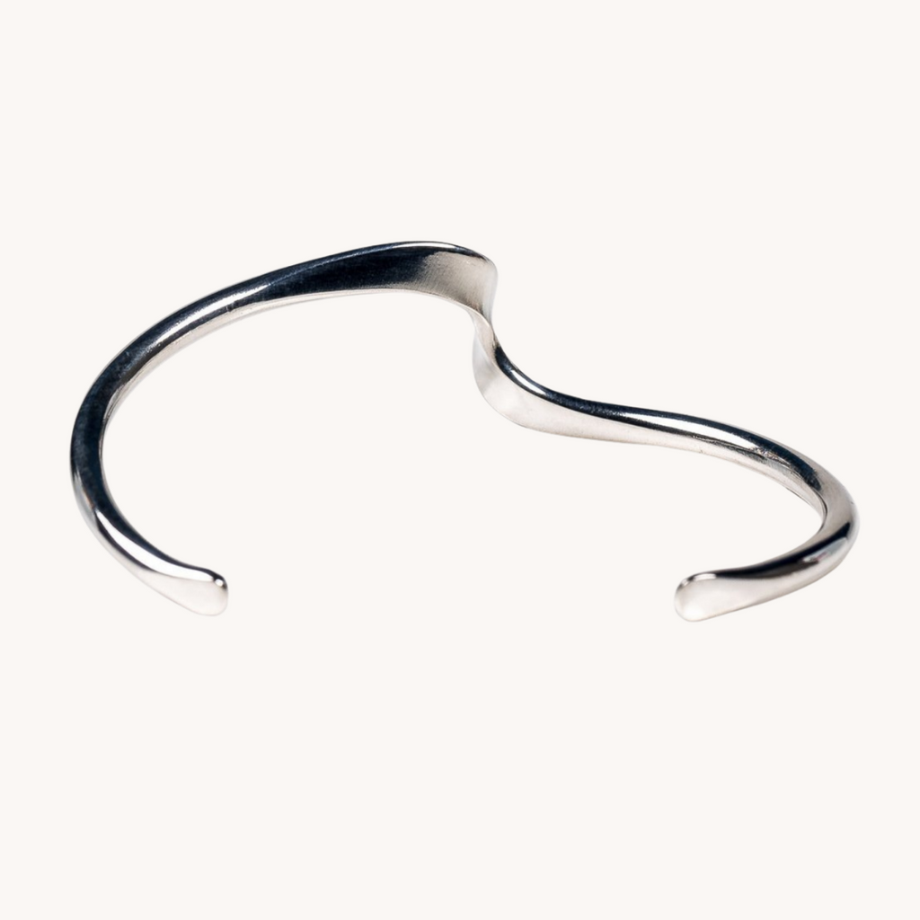 Modern Cuff Bracelet in Sterling Silver